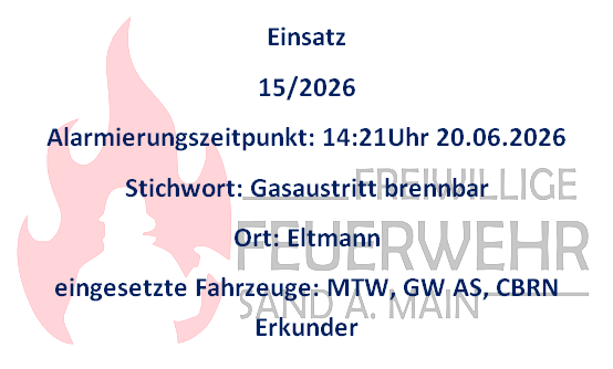 Einsatz 20.06.2026 ABC3 Gasaustritt brennbar