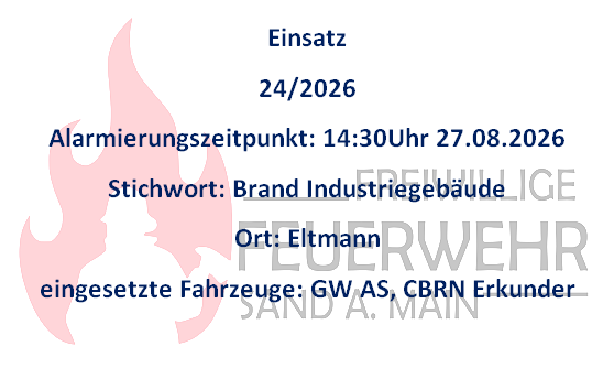 Einsatz 27.08.2026 B4 Brand Industriegebäude